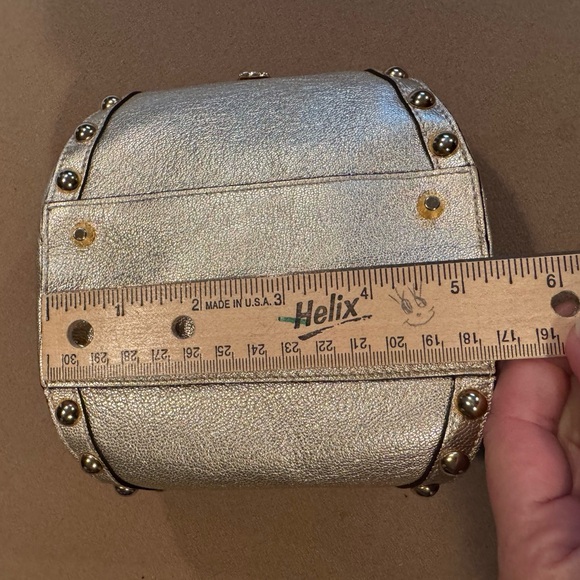 Versace "Authentic" Gold Bucket Evening Bag - Picture 13 of 15